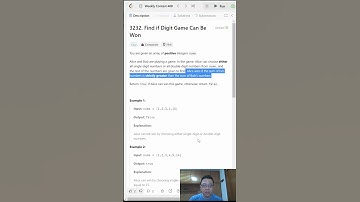 Find digit game can be won | #leetcode Contest 408 | #leetcode 3232| #coding | #programming