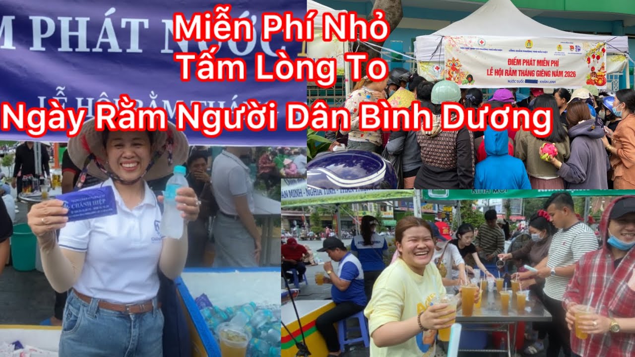Mọi Thứ Miễn Phí Người Bình Dương Cho Bà Con Đi Miếu Bà Bình Dương #festival 