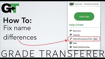 Fix typos and name differences using GradeTransferer (OLD VERSION)