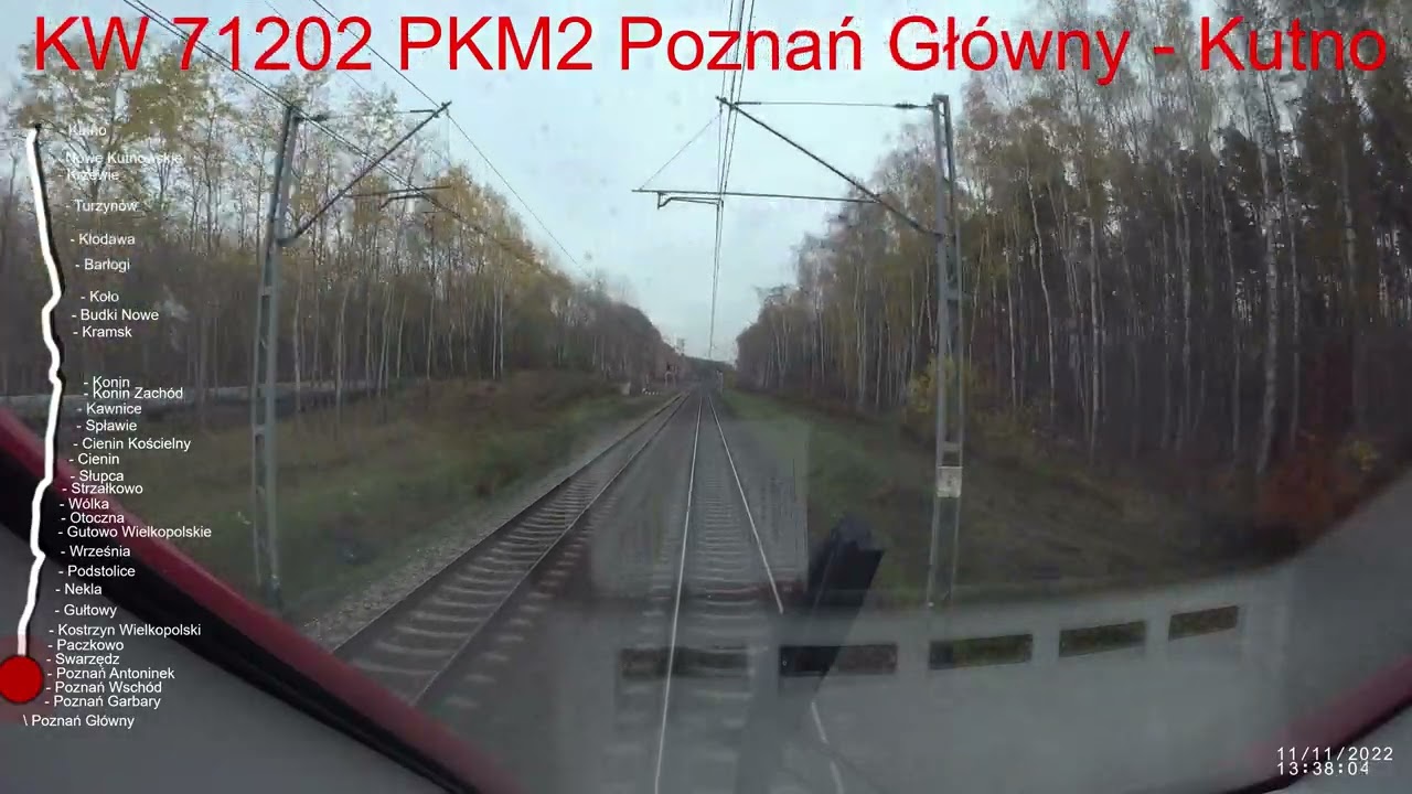 Poznań Główny - Kutno - cała trasa