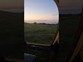 Hot tent camping. Perfect night. Excellent view, woodstove on, relax. #hottent #hottentcamping