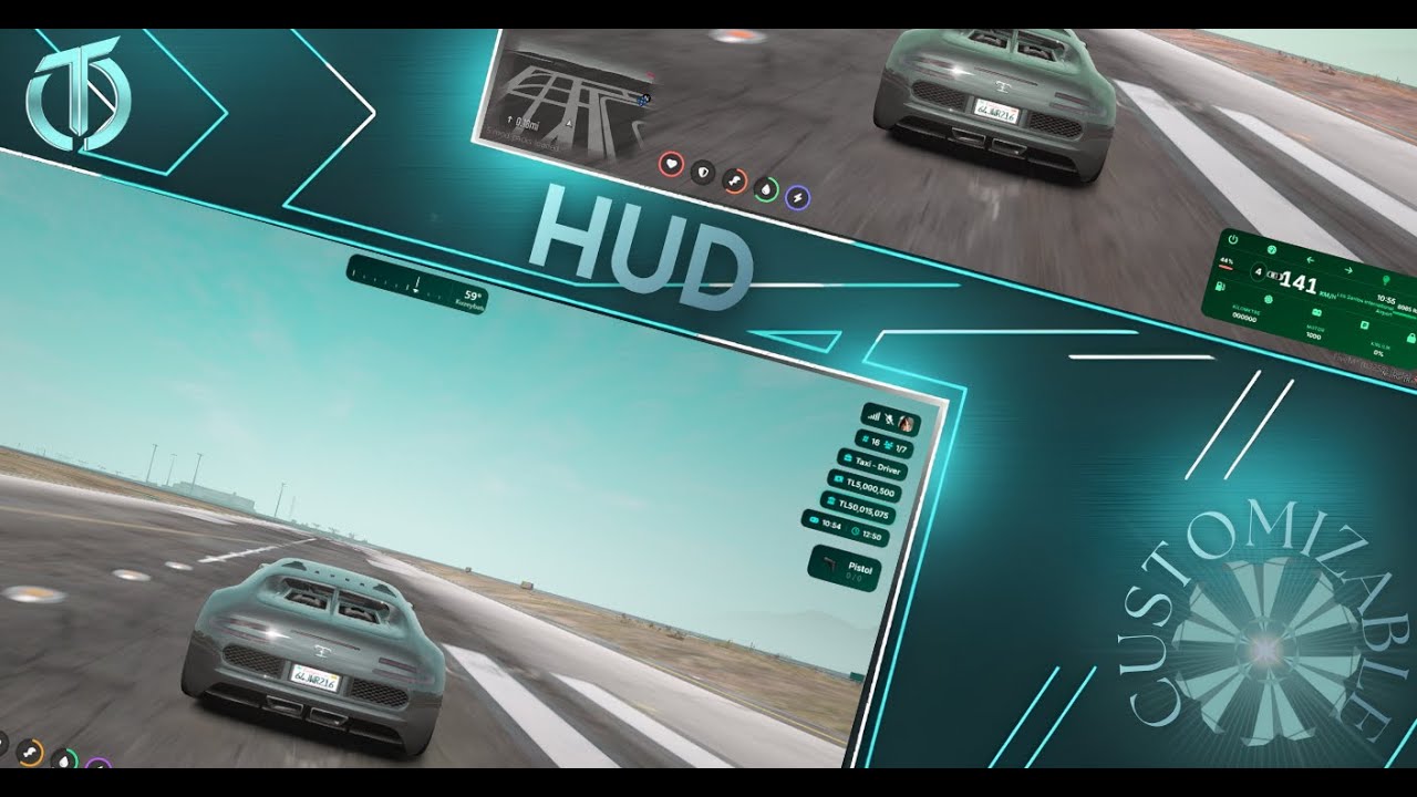 Modern FiveM HUD Script | Optimized & Clean UI | PARVA SCRIPTS [ESX ...