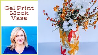 DIY Gel Print Mock Vase