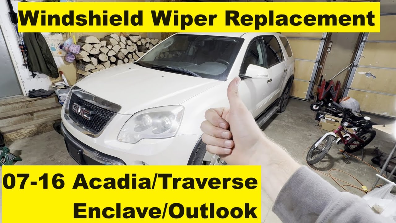 Windshield Wiper Blade Change GMC Acadia 07 08 09 10 11 12 13 14 15 16
