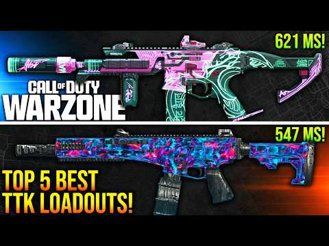 WARZONE: New TOP 5 BEST TTK META LOADOUTS After Update! (WARZONE Fastest TTK Weapons)