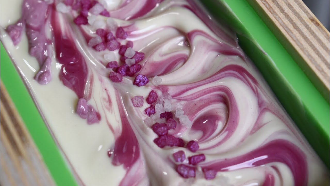 Making Rose Quartz Soap and Trying  Nurture Soap Tall Skinny Mold