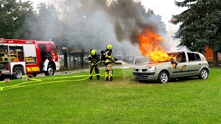 [VEHICLE FIRE] VFD Žalec GVC 16/25 - display of extinguishing a vehicle