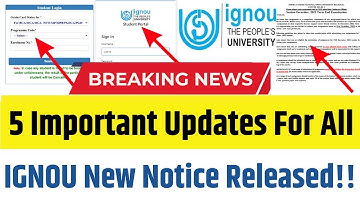 IGNOU New Update || IGNOU New Notice Today || IGNOU Result Update || IGNOU Dec 2025 Exam Form Date