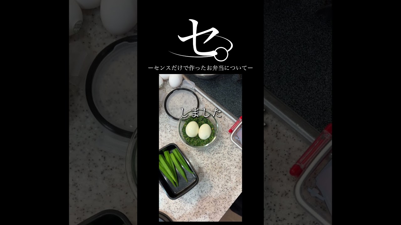 セ。ーセンスだけで作ったお弁当についてー