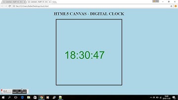 HTML5 CANVAS - PART 15 - DIGITAL CLOCK