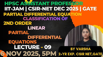 Classification of Second-Order PDE | Partial Differential Equation Examples & Concepts by VARSHA MAM