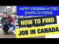 HOW TO FIND A JOB IN CANADA - Designated Employers AIPP