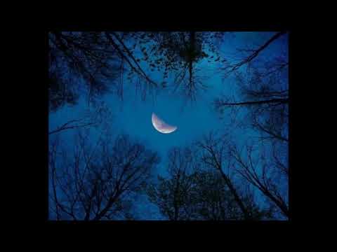 Abwendig hängt der Mond im Dunst