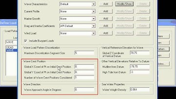sap2000- زده کړه 23 Wave Loading V14S
