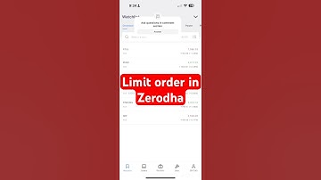 "Zerodha में Limit Order कैसे लगाएं | #shorts #ytshorts #sharetrading #Zerodha  #limitorder