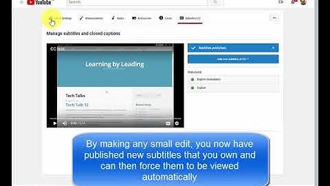 Force Closed Captioning on your YouTube videos