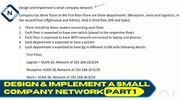 1.Design and Implement a Small Company Network | Part 1 | Mini Project in Packet Tracer