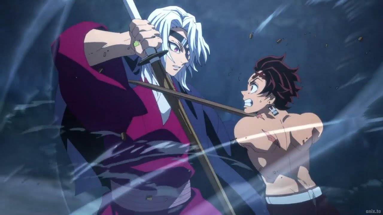 Tengen vs Tanjirou fight scene -Demon slayer Kimetsu No Yaiba - To the