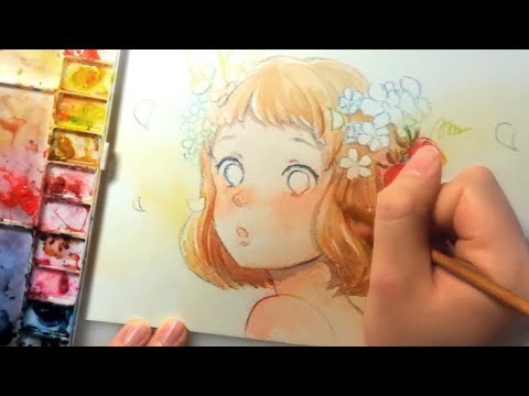 画材紹介 透明水彩メイキング Youtube