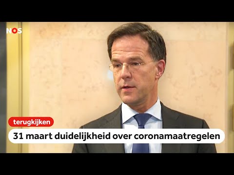 LIVE: Korte update coronacrisis van premier Rutte