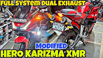 First Time Ever HERO KARIZMA XMR 210 Full System Dual Exhaust Installed | Modification | SC Project