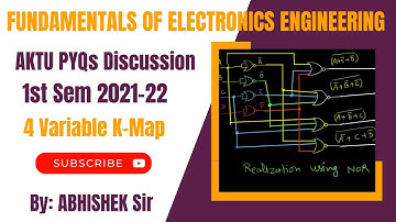 K-map | Fundamentals of Electronics Engineering (1st Sem 2021-22) | AKTU B.Tech First Year