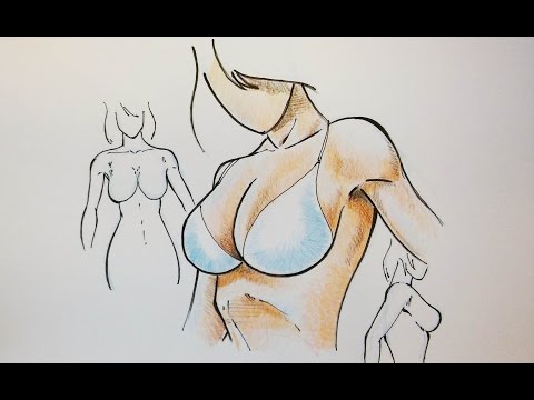 How to Draw The Female Breast ( Very Simple Trick ) 