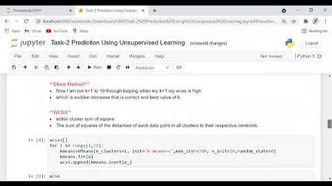 Task-2 Prediction Using Unsupervised Learning