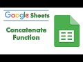 Google Sheets Concatenate Function Quiz