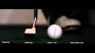 Putt with a Ping putter filmed in Super Slow Motion - 20,000 fps!