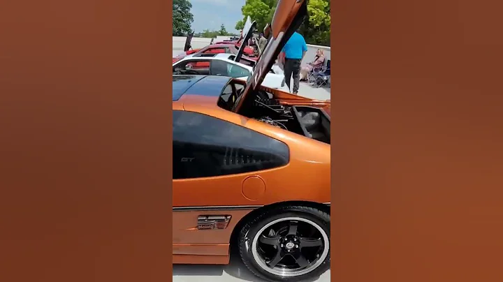 Sweet turbo Pontiac Fiero at a car show, this thing is sweet! #pontiac #turbo #pontiacfiero #shorts