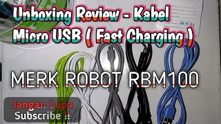 Kabel Data Robot Micro USB - Kabel Charger Kabel Casan Data Cable Fast Charging Fast Charger Quick Charge1M Kabel Data MIcro USB ROBOT RBM100