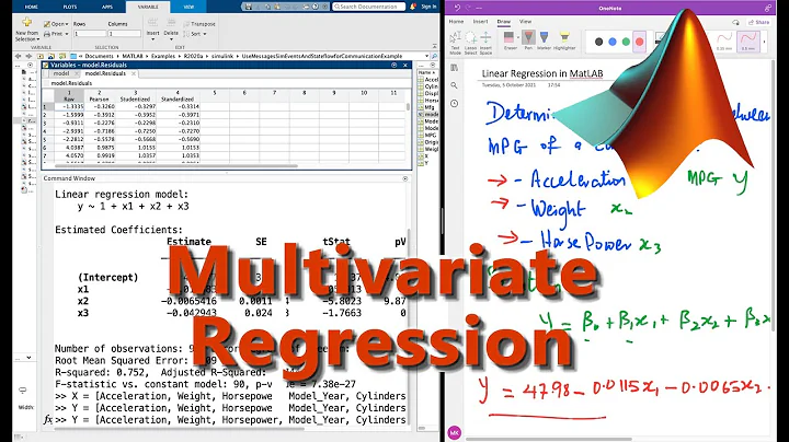 Multiple Linear (Multivariate) Regression in MatLAB - Step by Step