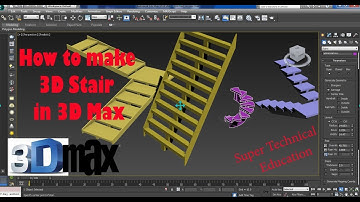 How to make a 3D stairs in 3ds max hindi tutorial