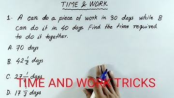 Time and Work Problems Shortcut & Tricks (In Hindi)