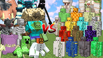 What Minecraft Mutant Mob can Defeat the Most Golems in a Row?