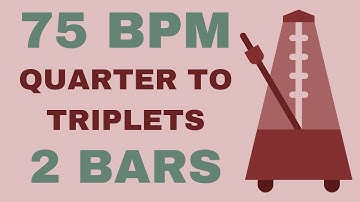 Metronome Click Track - 2 Bars Quarter to Triplet Notes 75 bpm - Smartronome
