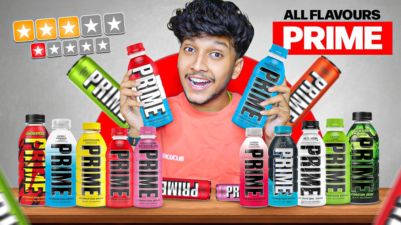I TRIED ALL PRIME DRINKS IN INDIA FOR THE FIRST TIME!🔥 - YouTube
