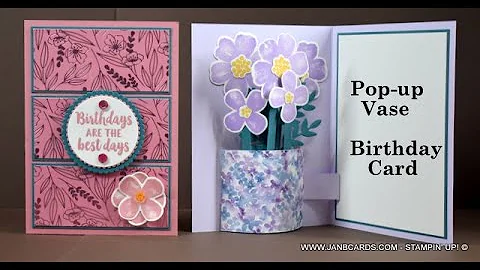 No.582 - Pop-up Vase - JanB No.5 Top UK Stampin' U...
