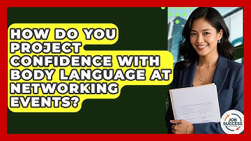 How Do You Project Confidence With Body Language At Networking Events? - Job Success Network