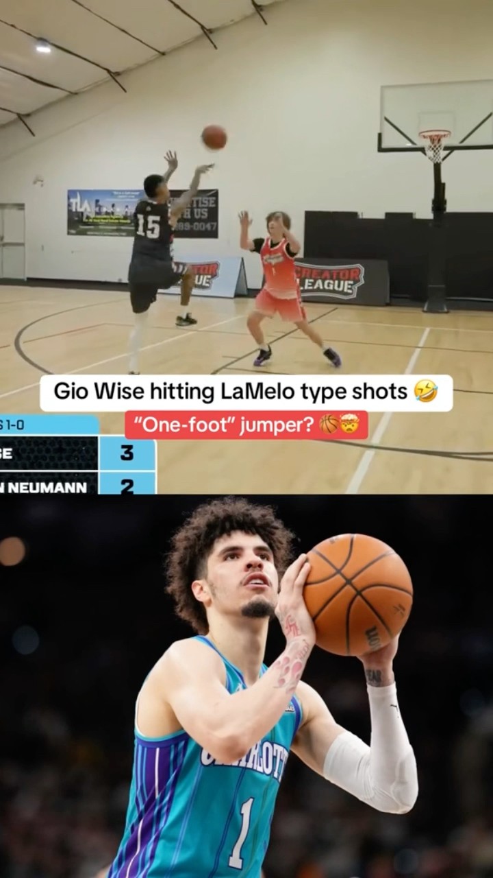 Gio hit the LaMelo one-foot shot ??