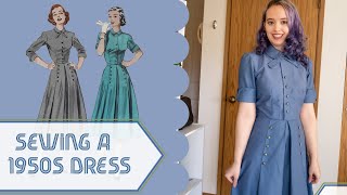 Making a 1950s Tailored Shirt Dress |  Vintage Sewing Projects
