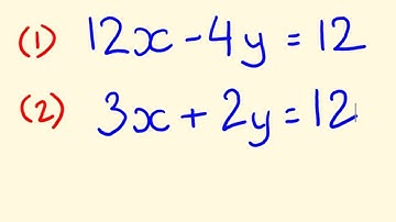 Simultaneous Equations - Example to solve 2