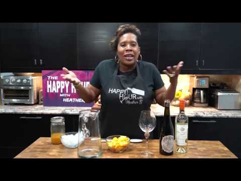 $21 & Under - Peach Wine Spritzer Drink Recipe - The Happy Hour With Heather B