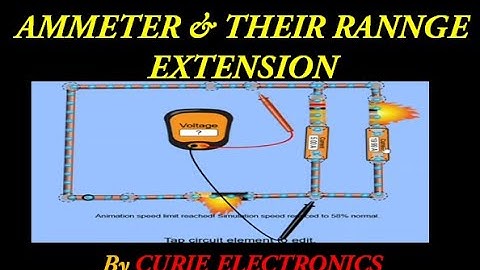 Ammeter and Their RANGE EXTENSION
