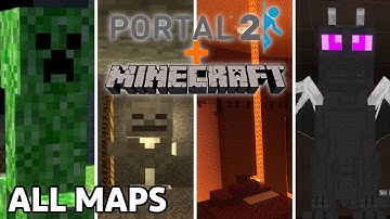 Minecraft in Portal 2 - Full Playthrough, All Maps Included!