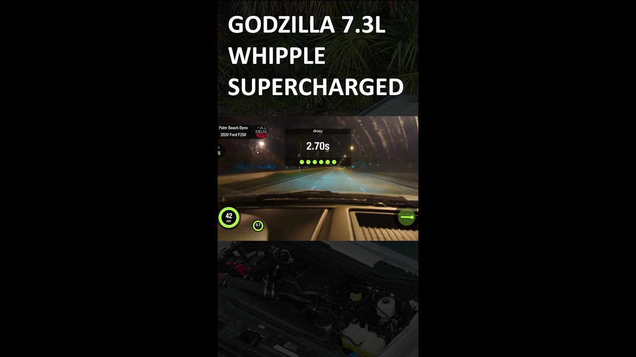 WHIPPLE F250 Super Duty DRAGY 12 Second Pass ON THE STREET 700HP Godzilla 7 3L Work Truck