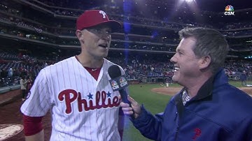 WSH@PHI: Saunders discusses his big game at the plate