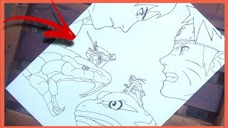 Como desenhar Kakashi e o obito uchiha (Naruto) passo a passo
