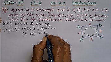 Q3 Ex 8.2 quadrilateral class 9th maths chapter 8 cbse ncert solutions | q3 solution of Ex 8.2